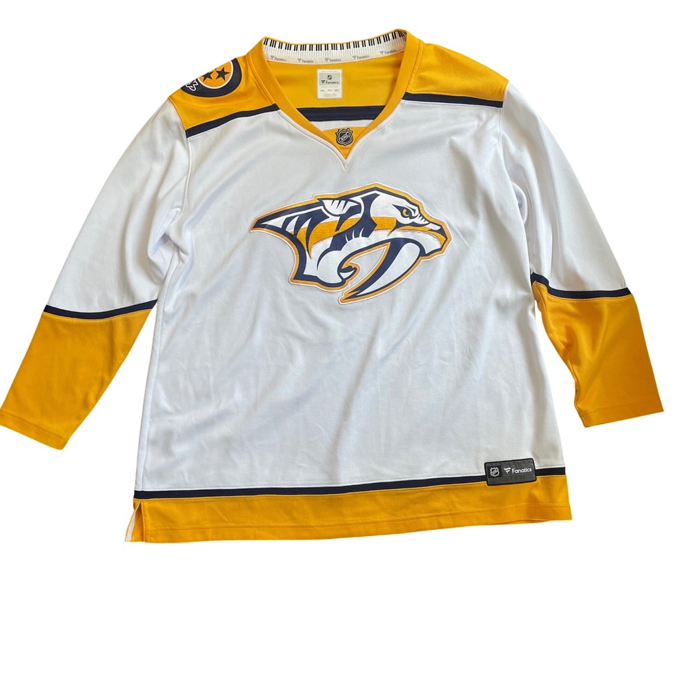 Fanatics Nashville Predators NHL Hockey Jersey Mens 3XL White Gold